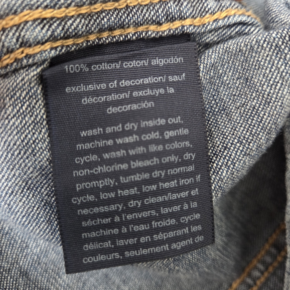 Y2k Tommy Hilfiger Light Blue Denim Hooded Jean Jacket with Red Drawstrings - Picture 5 of 7